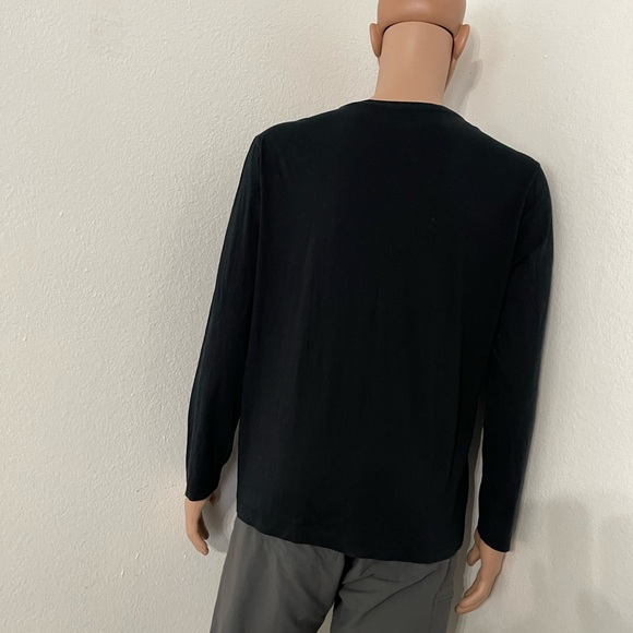 Men's Lacoste long Sleeve V Neck T Shirt Blue Navy Size 6 - Picture 6 of 14